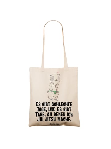 Mr. & Mrs. Panda Tragetasche Panda Jiu Jitsu mit Spruch in Creme