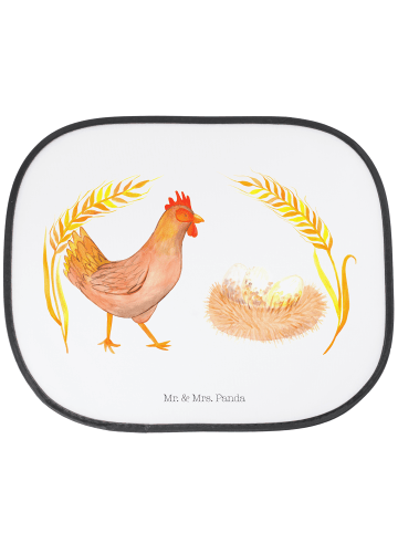 Mr. & Mrs. Panda Sonnenblende Auto Huhn Stolz ohne Spruch in Weiß