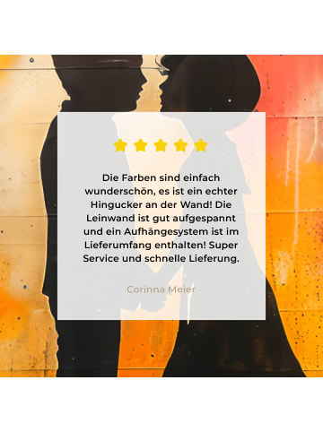 MuchoWow Leinwand bilder Silhouette Liebe (BxH)