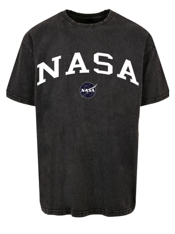 F4NT4STIC Herren Oversize T-Shirt NASA Collegiate Logo in schwarz