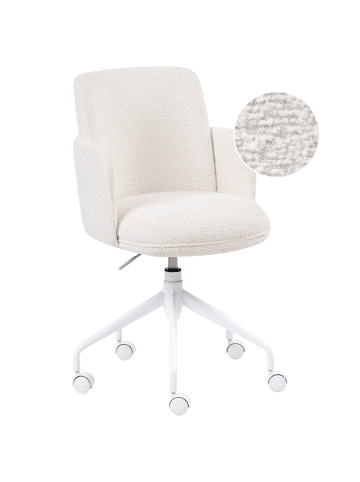 Beliani Bürostuhl DRYDEN in Weiß - (W) 60 x (H) 84 x (L) 60 cm