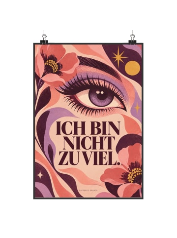 Plakat Auge elegant Design mit Spruch in Weiß