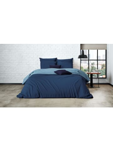 Mistral Home Mistral Perkal Wendebettwäsche in Hellblau/Dunkelblau