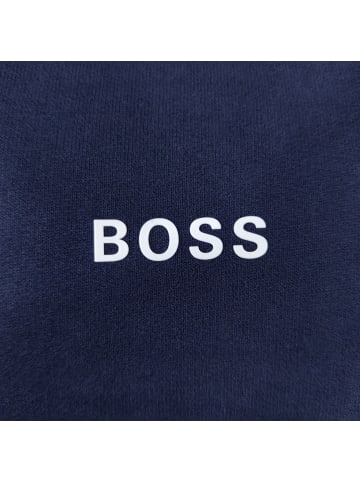 BOSS Sweatshirt mit Logo aus Bio-Baumwolle in Dunkelblau