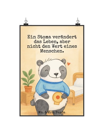 Mr. & Mrs. Panda Plakat Panda künstlicher Darmausgang Design mit... in Weiß