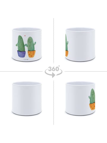 Mr. & Mrs. Panda Übertopf Kaktus Liebe ohne Spruch in Weiß