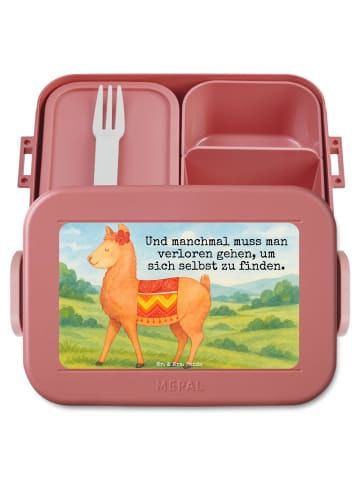 Mr. & Mrs. Panda MEPAL Bentobox Alpaka Stolz Design mit Spruch in Rot Pastell
