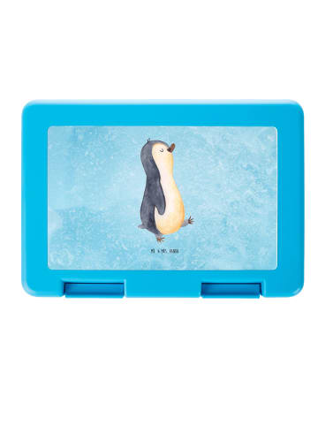 Mr. & Mrs. Panda Rundungerbrotdose Pinguin mHerzieren ohne Spruch in Eisblau