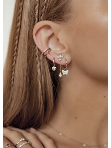 Hey Happiness Ohrstecker Tropfen Ohrringe mit Zirkonia 925 Sterlingsilber in Silber