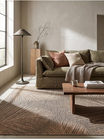 KADIMA DESIGN Teppich flachgewebt Floral flachgewebt pflegeleicht Wohnzimmer Flur in Natur