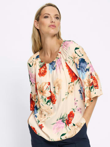 Heine Druck-Tunika in champagner-rostrot-bedruckt