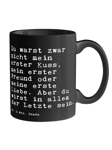 Mr. & Mrs. Panda Pott Du warst zwar nicht... mit Spruch in Schwarz