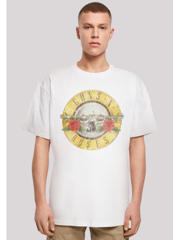 F4NT4STIC Heavy Oversize T-Shirt Guns 'n' Roses Vintage Logo Black in weiß