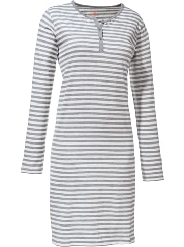 Erwin Müller Single-Jersey Nachthemd in hellgrau meliert