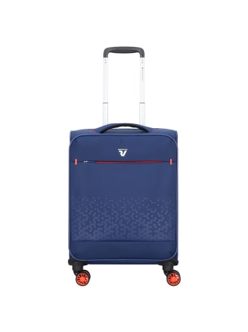 Roncato Crosslite 4 Rollen Kabinentrolley S 55 cm mit Dehnfalte in blu