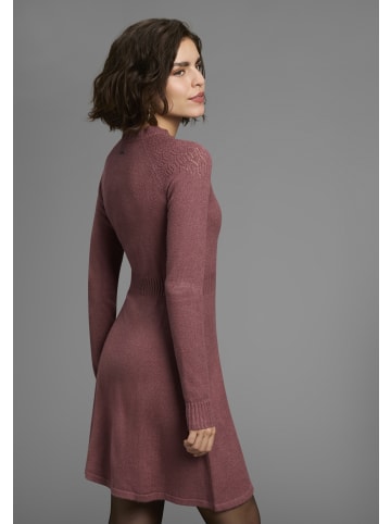 Laura Scott Strickkleid in dunkelrosa-melange