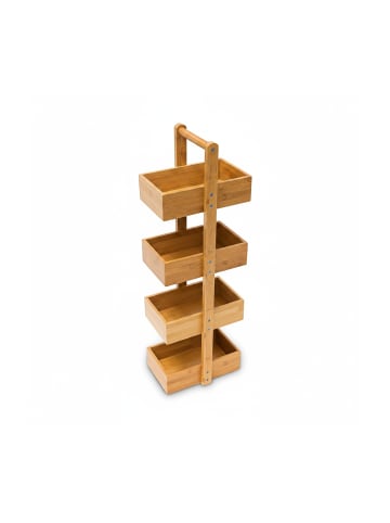 relaxdays Ablageständer in Natur- (B)25 x (H)75 x (T)18 cm