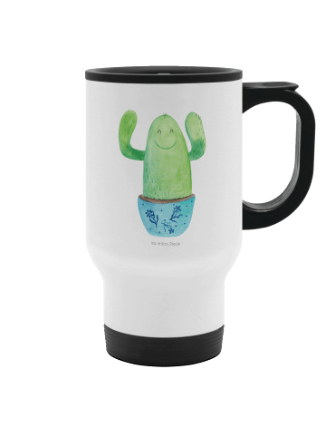 Mr. & Mrs. Panda thermosbecher Kaktus Happy ohne Spruch in Weiß