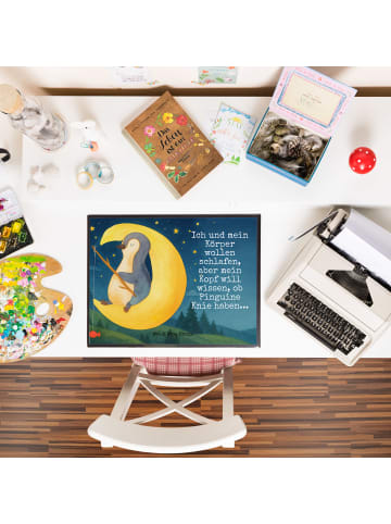 Mr. & Mrs. Panda tischauflage Pinguin Mond Design mit Spruch in Weiß