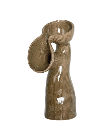 Beliani Blumenvase CALAMUS in Grün - (W) 8 x (H) 28 x (L) 8 cm