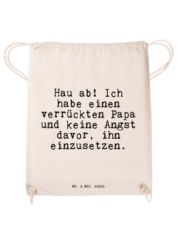 Mr. & Mrs. Panda gymnastiktasche Hau ab! Ich habe... mit Spruch in Creme