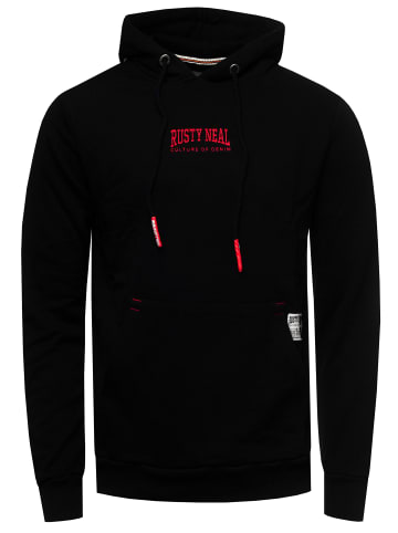 Rusty Neal Kapuzen-Sweatshirt mit Box Logo in Schwarz