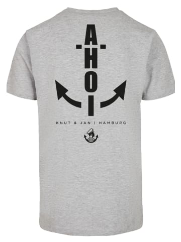 F4NT4STIC T-Shirt AHOI Knut & Jan Hamburg in grau meliert