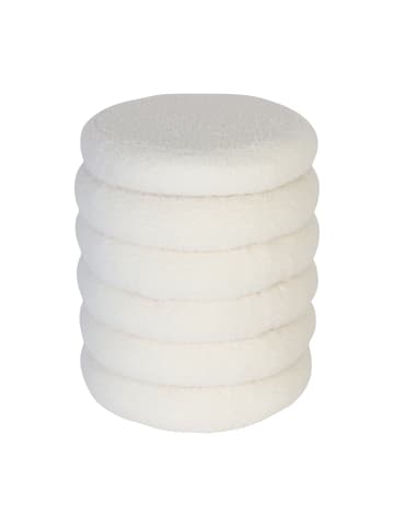 relaxdays Hocker in Weiß - (H)44 x Ø37 cm