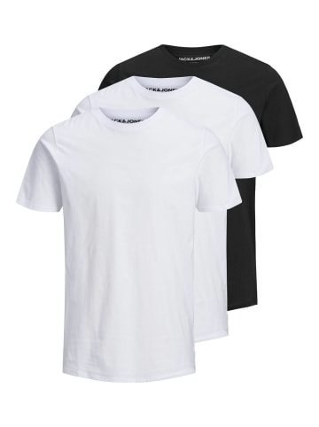 Jack & Jones T-Shirt 3er Pack in Weiß/Schwarz