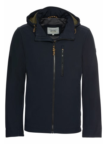 Camel Active Softshell Jacke mit abnehmbarer Kapuze in Dunkelblau
