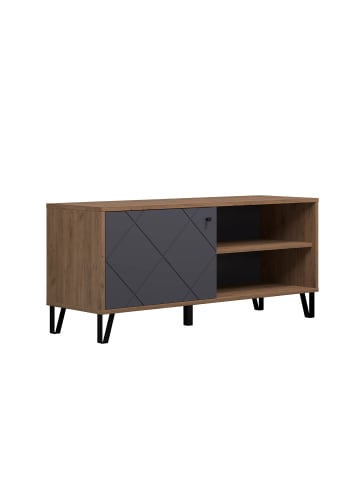 ebuy24 TV Tisch Montez Graphit 123 x 40 cm