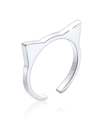 Elli Ring 925 Sterling Silber Geo, Katze in Silber