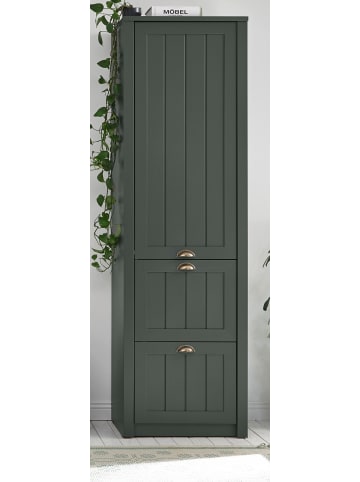 Furn.Design Garderobenschrank grün, Landhausstil, Garderobe 60 x 204 cm