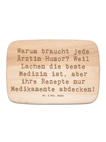 Mr. & Mrs. Panda Küchenbrett Spruch Humorvolle Ärztin mit Spruch in Transparent