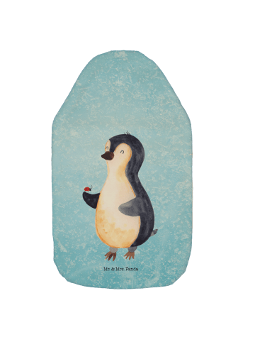 Mr. & Mrs. Panda Wärmflasche Pinguin Marienkäfer ohne Spruch in Eisblau