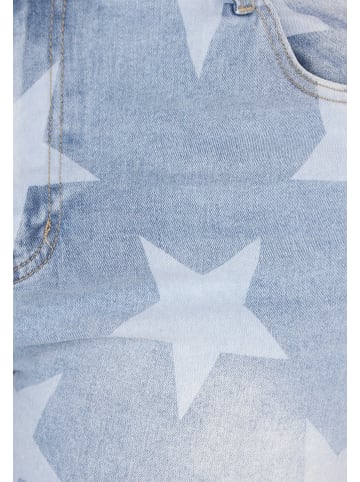 Swirly Plus Size Pants in light blue