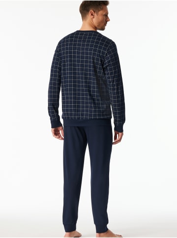 Schiesser Pyjama Fine Interlock in nachtblau