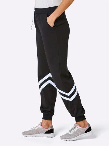 WITT WEIDEN Freizeithose in schwarz-weiß