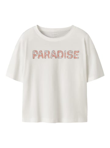 name it Bedrucktes Rundhals T-Shirt Nkfvonaya in cloud dancer