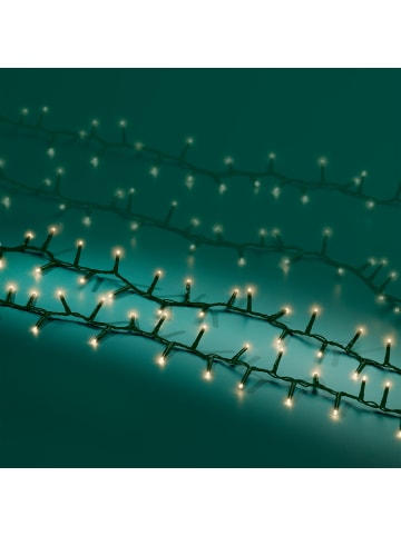 LUMINEO Lichterkette COMPACT 1500 LED 34 m, grünes Kabel in warm weiß
