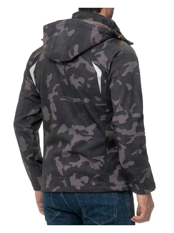 Geographical Norway Herren Regular Fit Softshelljacke  in Black-Orange