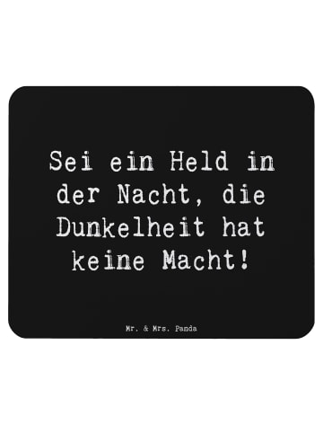 Mr. & Mrs. Panda Mauspad Spruch Angst vor Dunkelheit überwinden ... in Schwarz