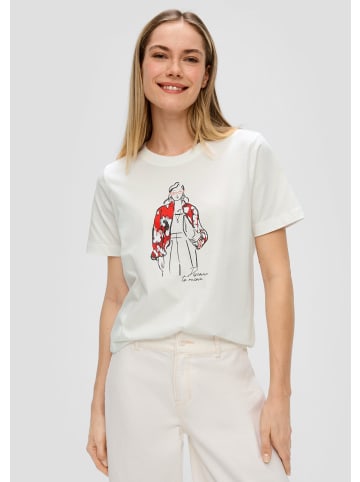 s.Oliver T-Shirt kurzarm in Creme