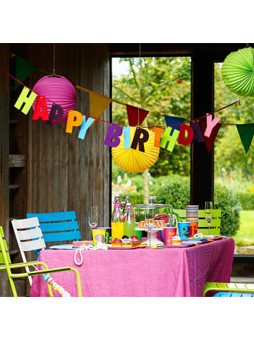Butlers Butlers Girlande HAPPY BIRTHDAY 6er-Set in Multicolor