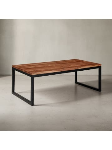 KADIMA DESIGN Couchtisch | Sheesham/Metall, 110x60x40cm, Industrial