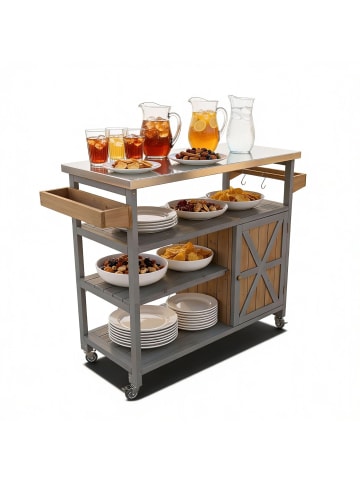 Coemo Servierwagen James Kücheninsel/-wagen in Grau