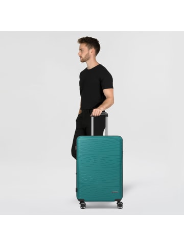 Franky Dallas 3.0 4 Rollen Trolley M 65 cm mit Dehnfalte in turquoise
