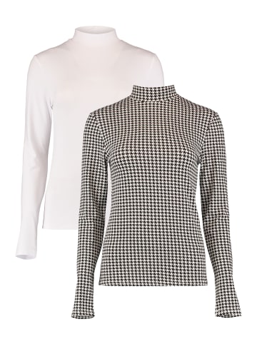Hailys Langarm Shirt 2-er Stück Set Stehkragen Top Ki44mmy in Weiß-4
