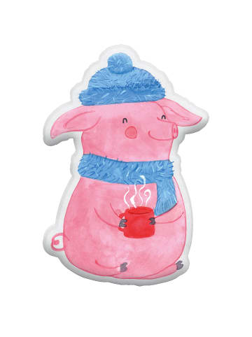 Mr. & Mrs. Panda Tierkissen Schwein Glühwein ohne Spruch in Weiß