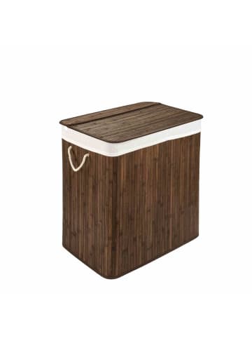 WohnDirect Wäschekorb mit Deckel BAMBOO in Braun
